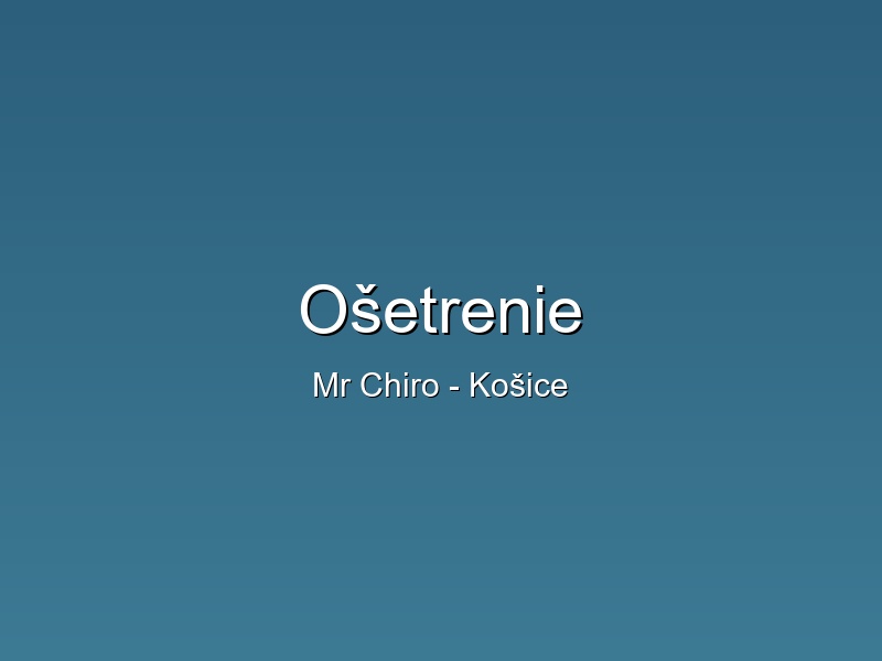 Ošetrenie 1