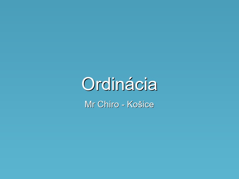 Ordinácia