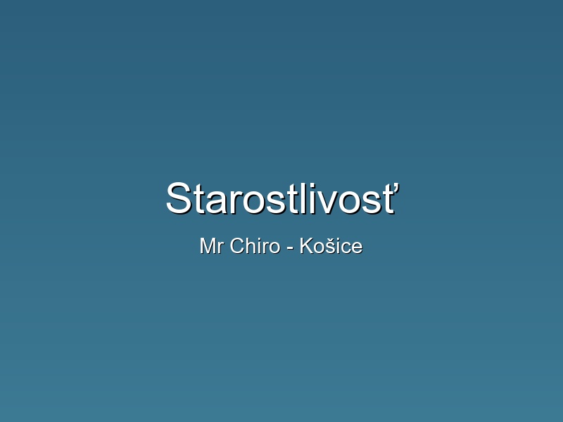 Starostlivosť o pacientov